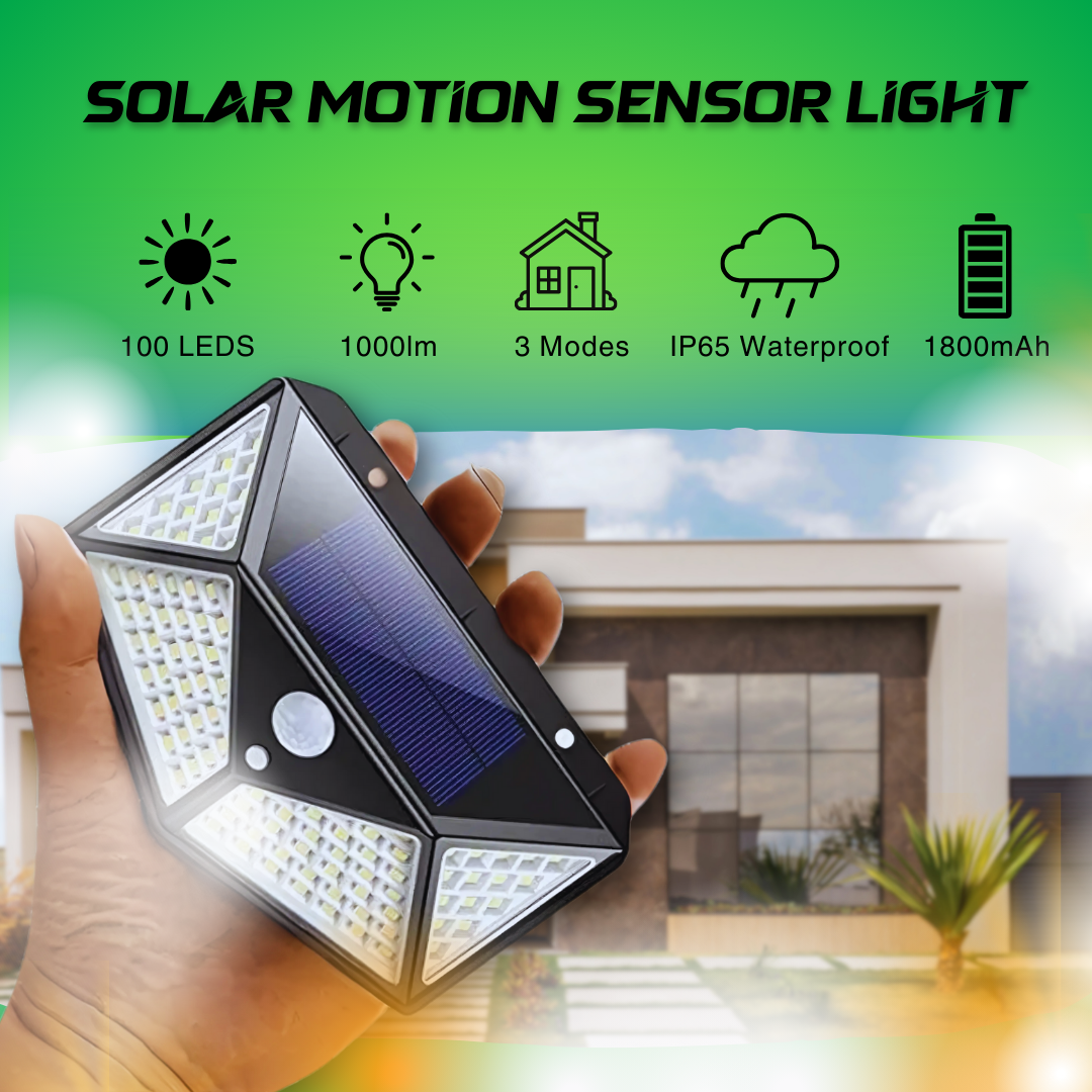 Solar LED Motion Sensor Wall Lamp