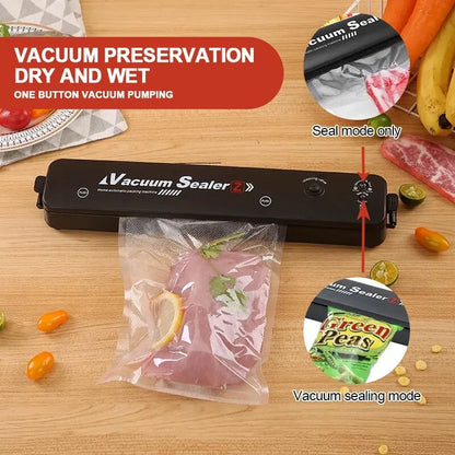 Vacuum Sealer Machine with 10 Free Vacuum Bags – Preserve Freshness & Reduce Waste