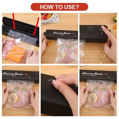 Vacuum Sealer Machine with 10 Free Vacuum Bags – Preserve Freshness & Reduce Waste